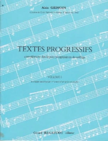 Textes progressifs, compléments des leçons progressives. Volume 1 Visuel